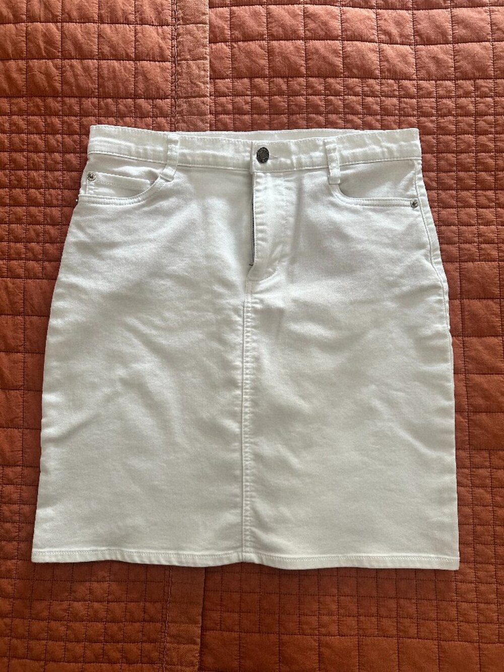 32 Degrees White Denim Skirt – Size 8